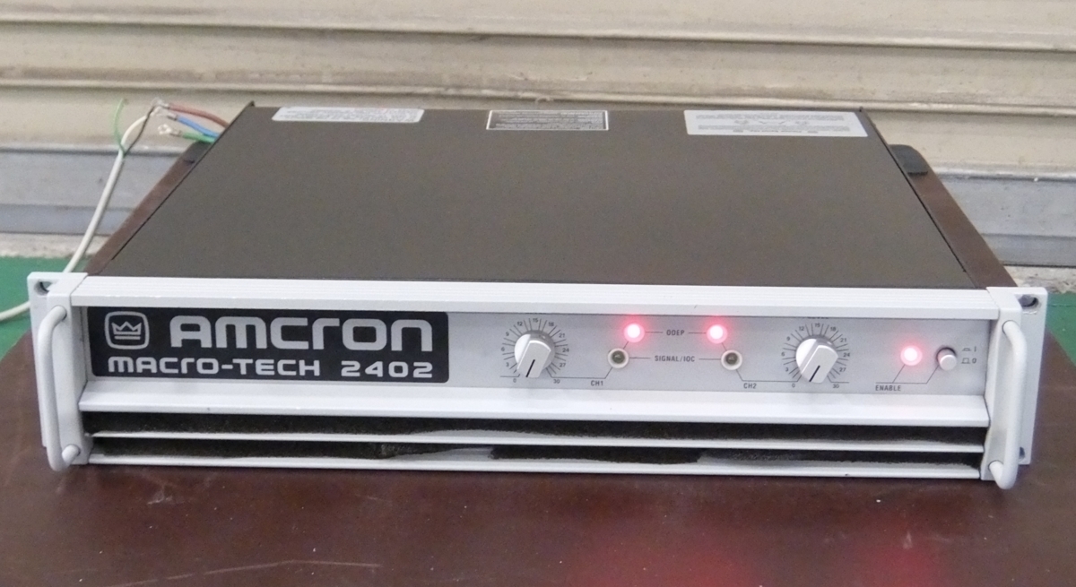 crown/Amcron Macro-Tech MA-2402 パワーアンプ (電源プラグ丸端変更