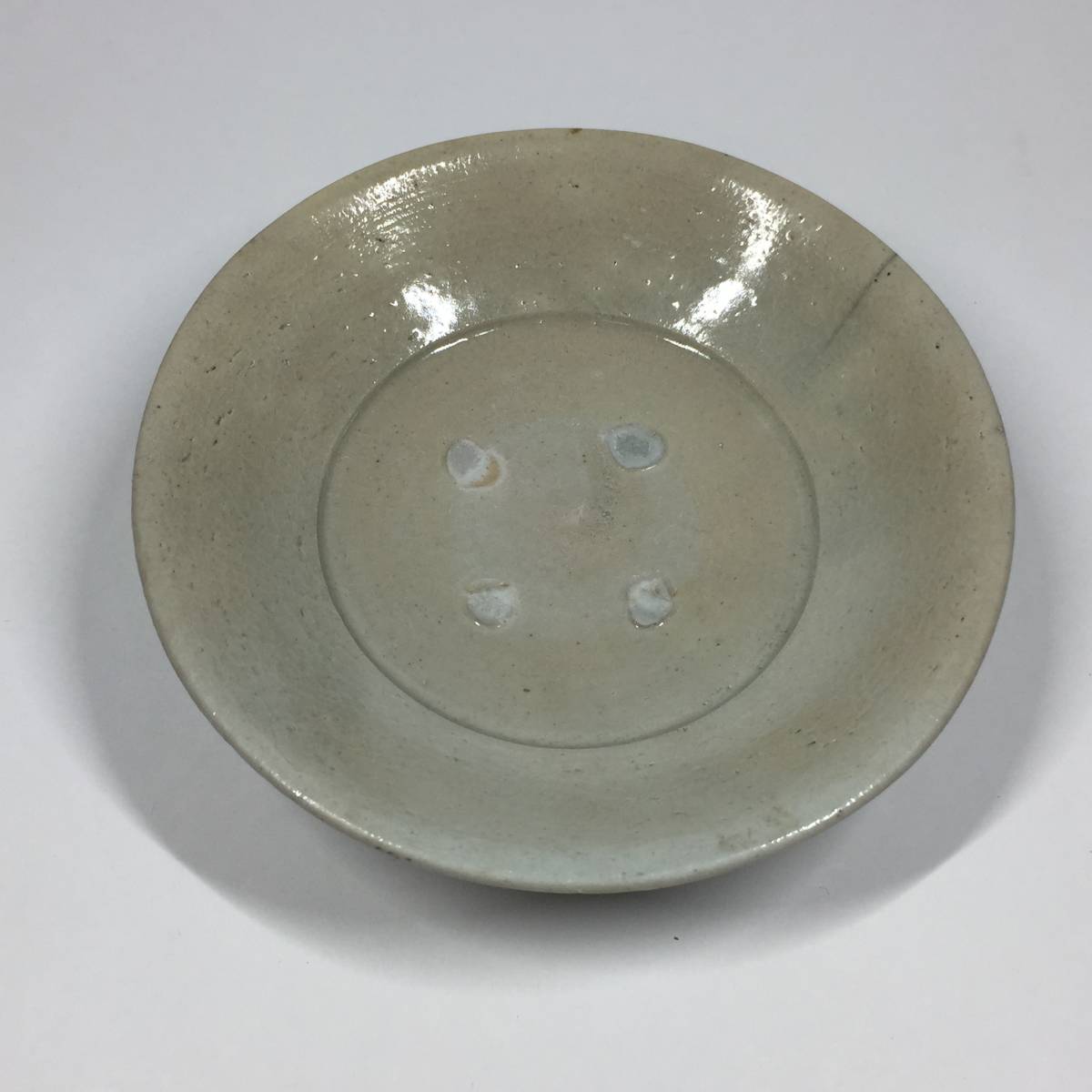 李朝 入蘆花（ロカニイル） 小服茶碗・筒茶碗 堅手・火間 しおげ茶碗 