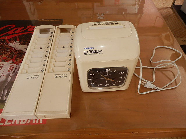 アマノ AMANO タイムレコーダー EX3000Nc カードケース付 OA機器