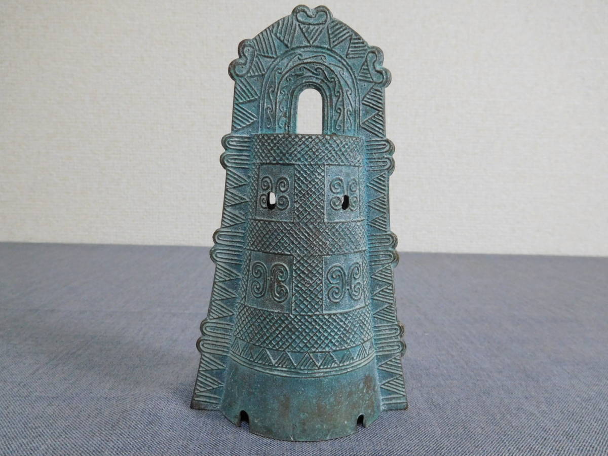 A5-157N 銅鐸 銅製 中古 高さ約14cm 工芸品 銅製