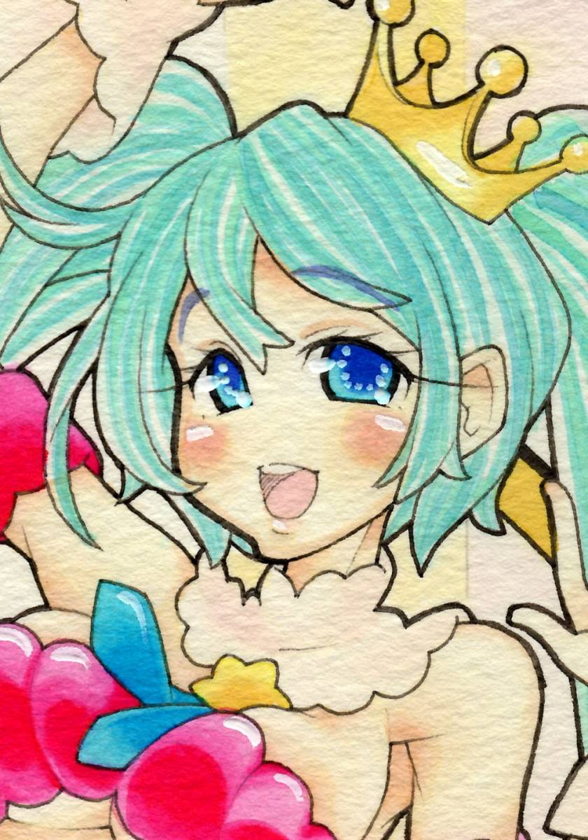 同人 手描きイラスト 変形size 初音ミク ケーキ衣装 ケーキミク 巨乳 可愛い 美少女 手描きイラスト 売買されたオークション情報 Yahooの商品情報をアーカイブ公開 オークファン Aucfan Com