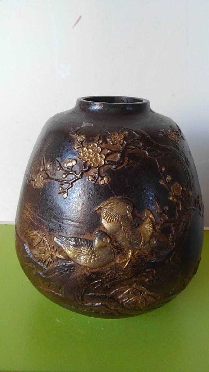 韓国 花瓶 鶏龍山 粉青沙器 H28.5cm 鉄絵刷毛目徳利 薩摩焼
