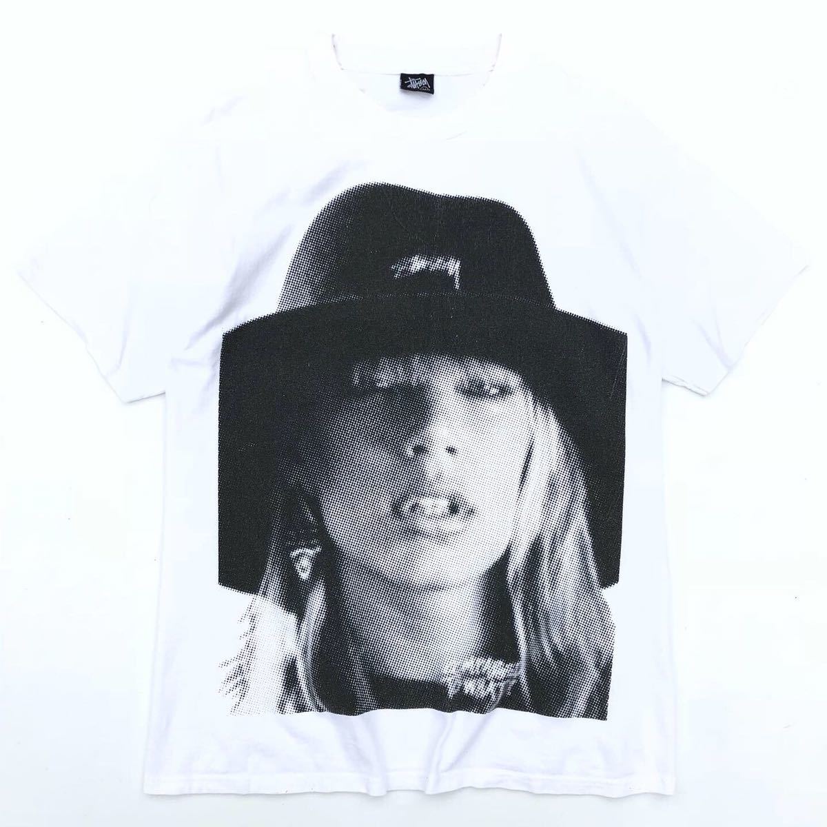 00s OLD STUSSY フォト　ロンT Tシャツ ステューシー □激レア□00s OLD STUSSY デカ版 フォト Tシャツ 白 M ML相当