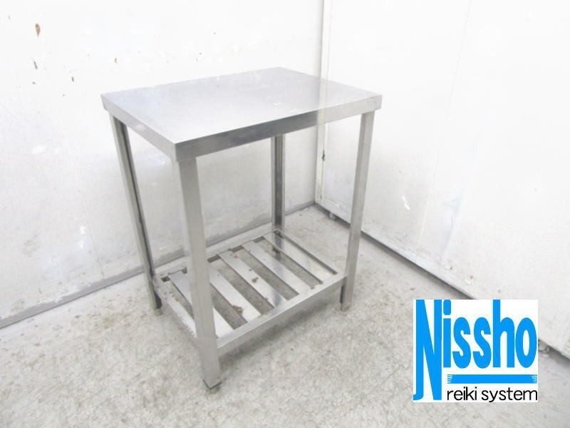 □中古 ステンレス作業台・600×450×790mm・中古・厨房専門店!!(6B1490)