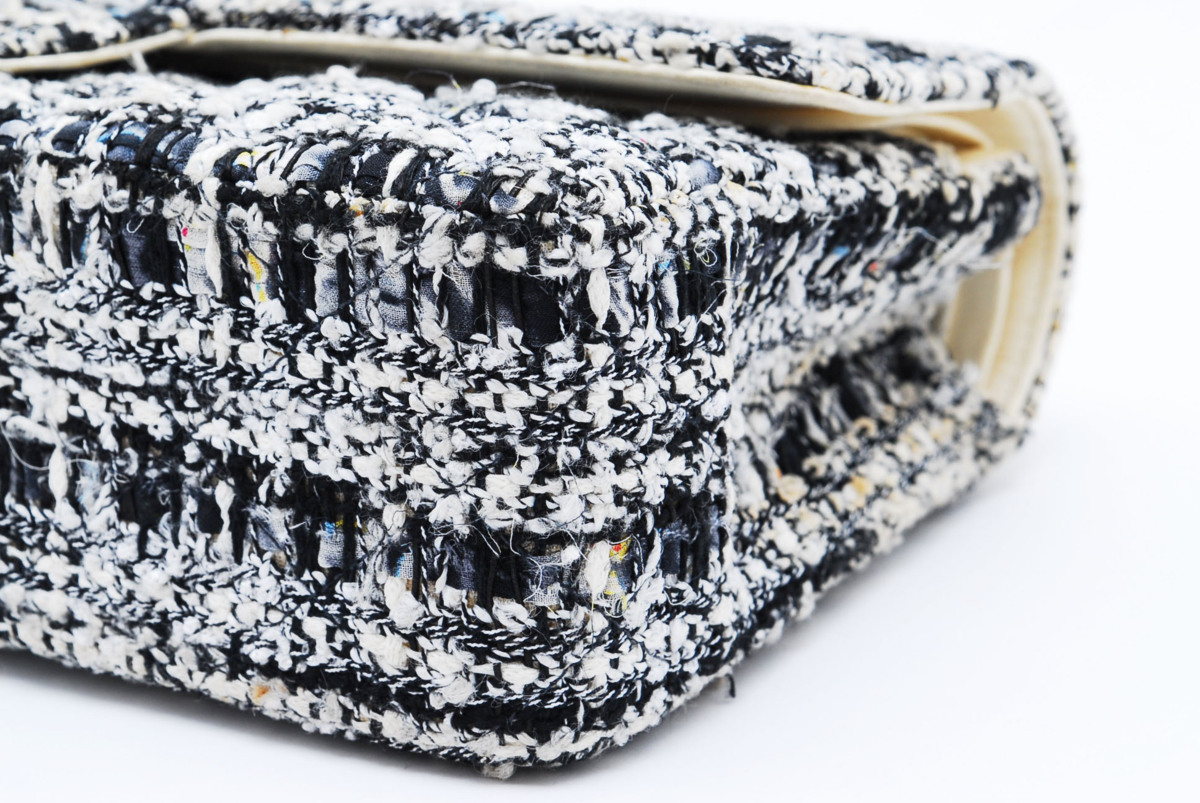 1円スタート 美品 シャネル CHANEL ツイードダブルフラップマトラッセ 