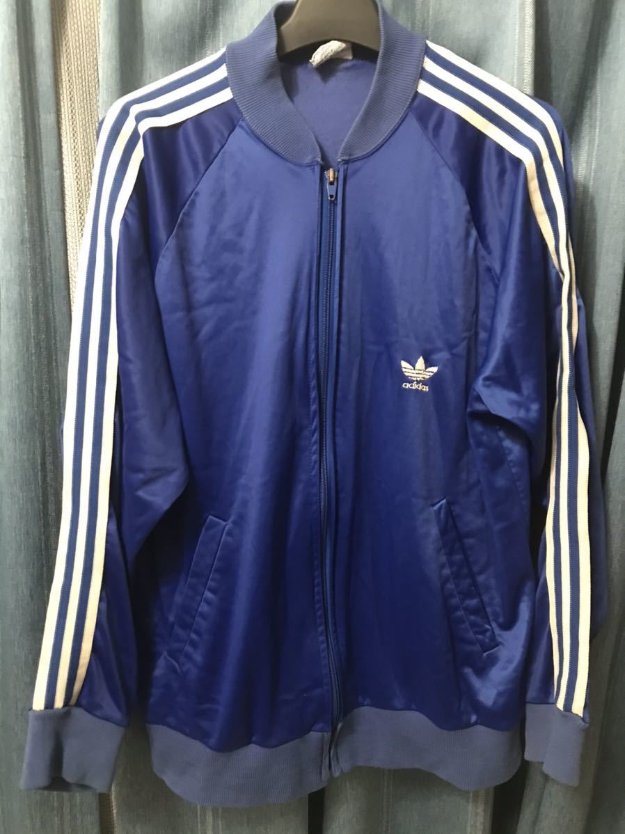  80s adidas アディダス ビンテージ ATP USA製 ジャージ ブルー Lサイズ トラックジャケット トレフォイル ヴィンテージ サチモス(ジャンパー、ブルゾン)｜売買されたオークション情報、yahooの商 男性用