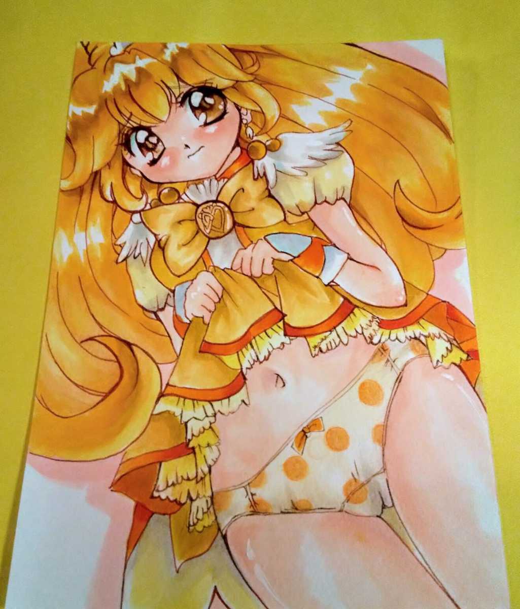 手描きイラスト スマイルプリキュア! キュアピース 黄瀬やよい(手描き