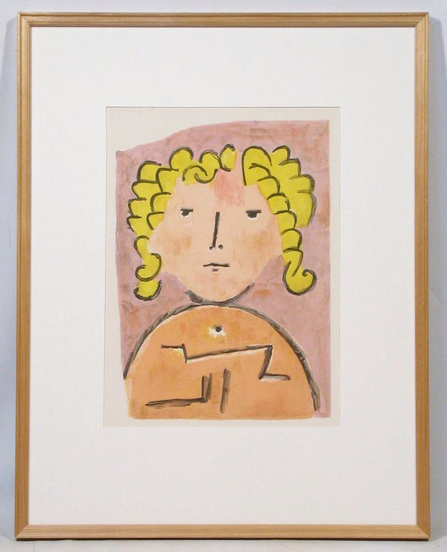 パウル・クレー、【人形芝居】、希少な額装用画集より、状態良好、新品額装付 石橋財団コレクション選『新収蔵作品特別展示:パウル・クレー』で