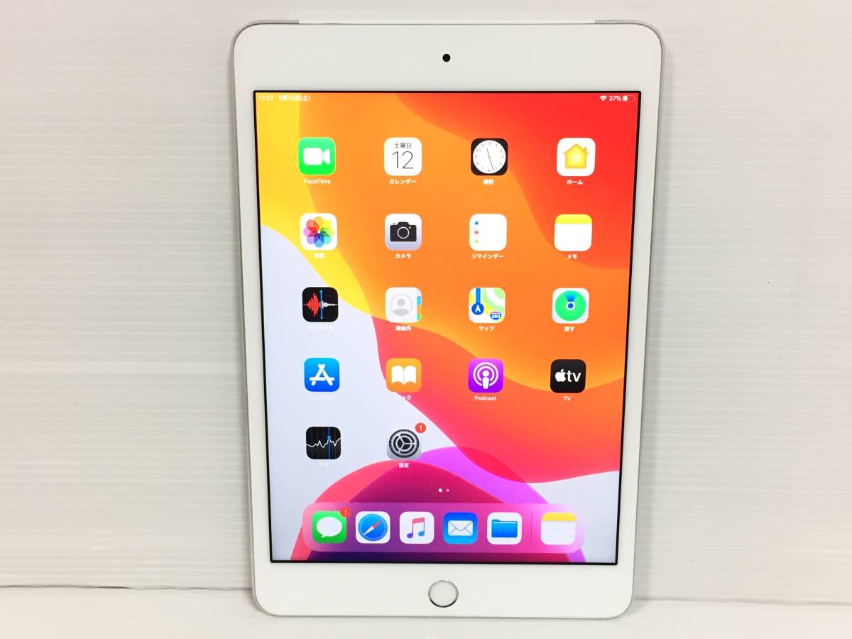 〇au iPad mini 4 Wi-Fi＋Cellularモデル 64GB A1550(MK732J/A