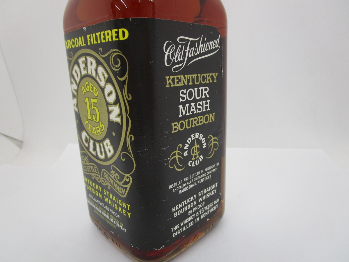 アンダーソンクラブ 15年 750ml 43% ANDERSON CLUB ケンタッキー