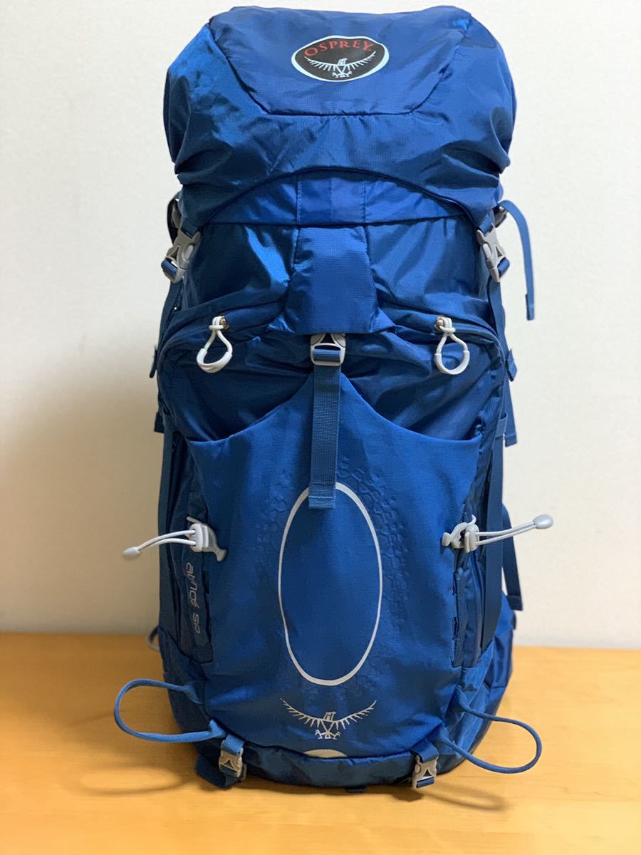 100%新品，格安 OSPREY ATMOS 50 オスプレーアトモス 50 グレイシャーブルー M レインカバー付(オスプレー)｜売買されたオークション情報、yahooの商品情報をアーカイブ公開 - オークファン オスプレー