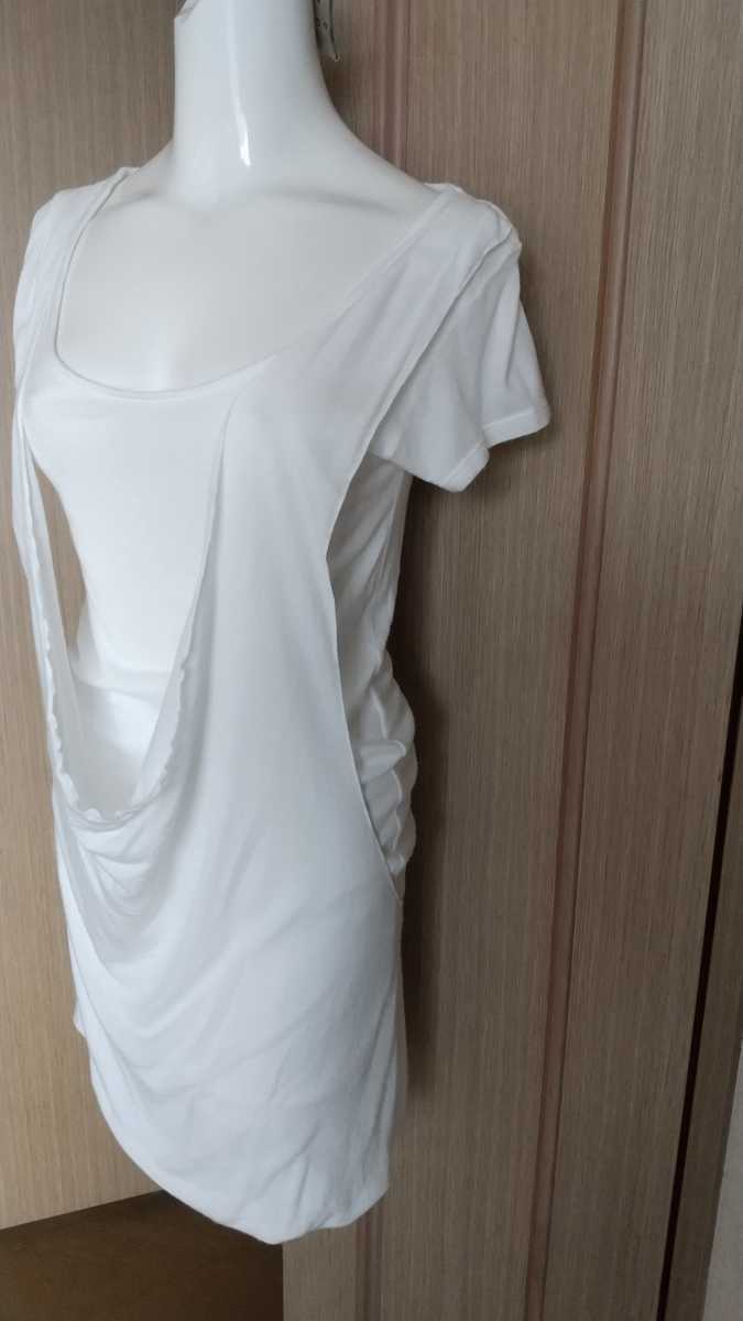 送料２１０円 マウジーmoussyカットソーワンピース立体トップス 白ホワイト最終セール１００円スタート ワンピース ミニ 売買されたオークション情報 Yahooの商品情報をアーカイブ公開 オークファン Aucfan Com