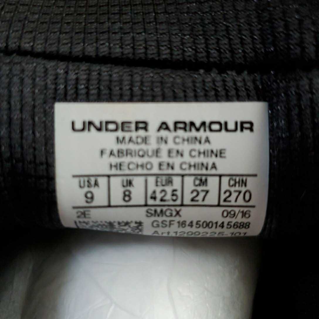 アンダーアーマー ゴルフシューズ 27cm UNDER DRIVE ARMOUR 新品未使用 メンズ ホワイト PRO - プロ UAドライブ アンダーアーマー公式 ブルー スパイクレス（ゴルフ