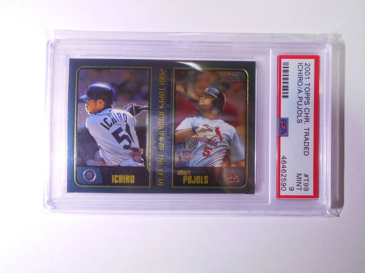 イチロー Topps 2001 CHROM PSA9 MINT 鑑定美品 Not BBM