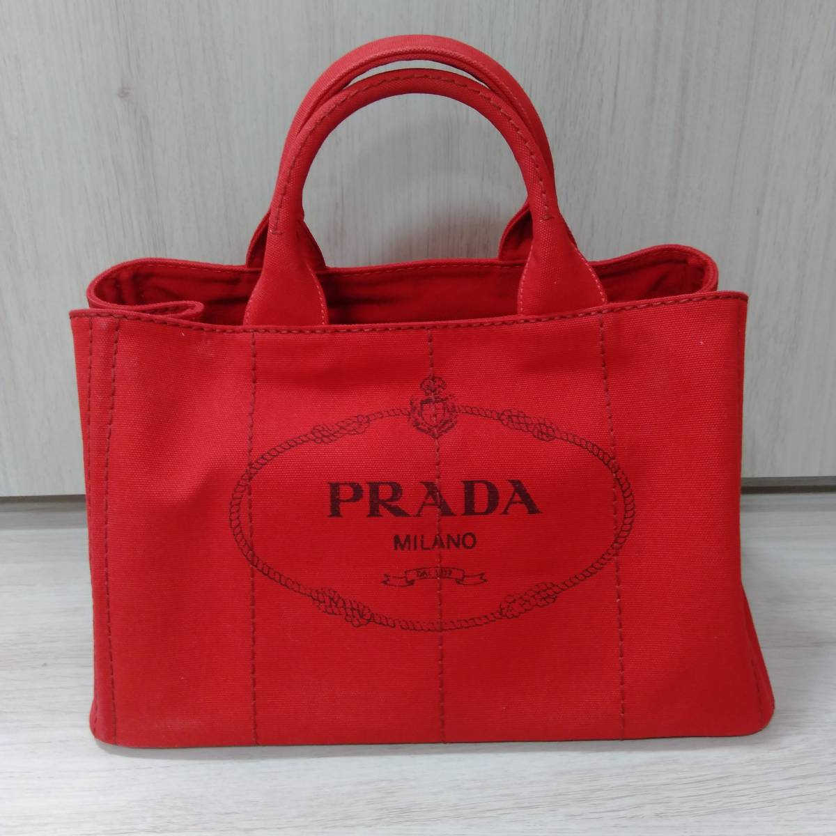 人気商品】PRADA プラダ カナパ 2wayバッグ トート ショルダー レッド