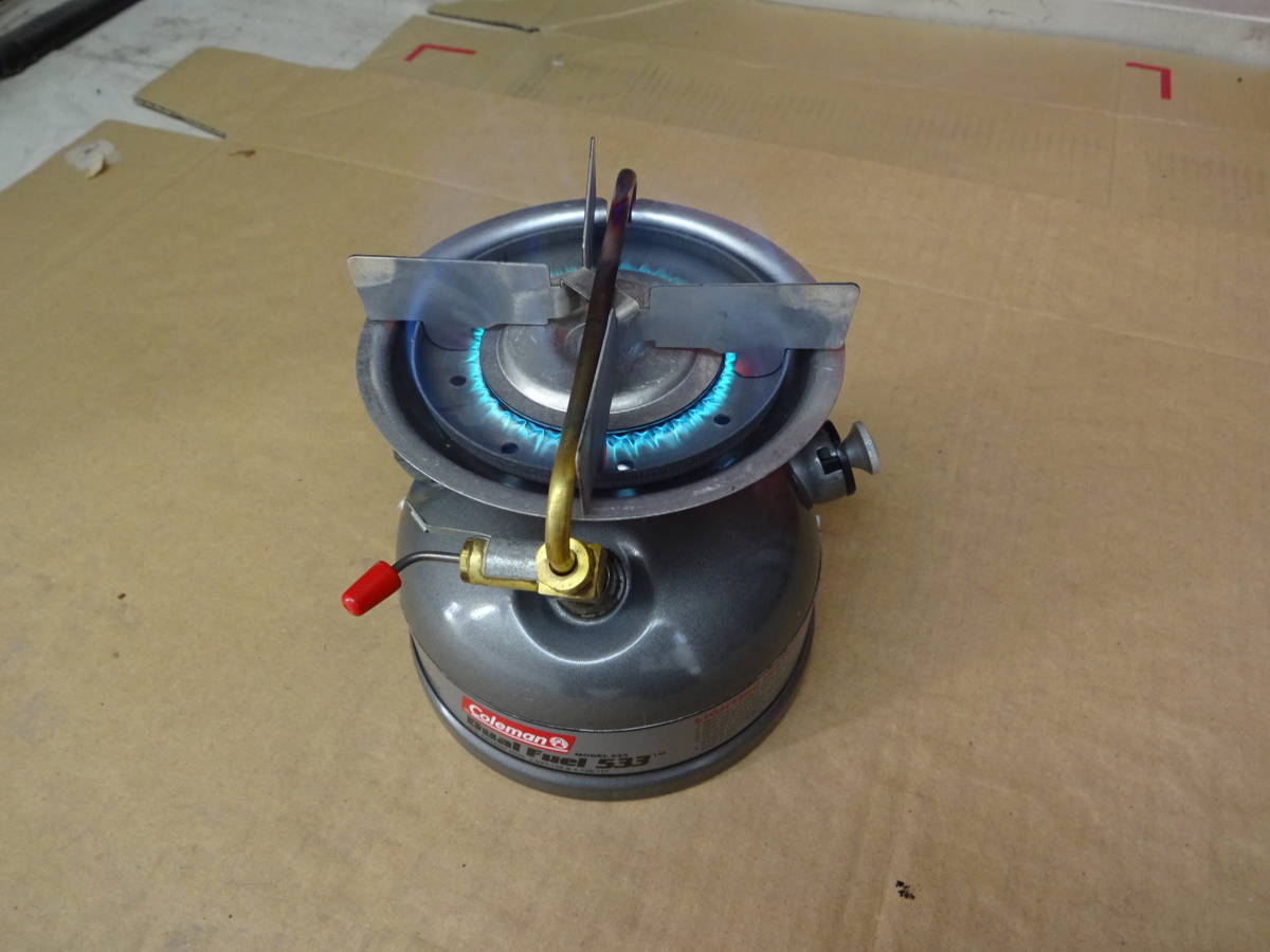 中古品 コールマン 533 ホワイトガソリン バーナー Coleman シングル
