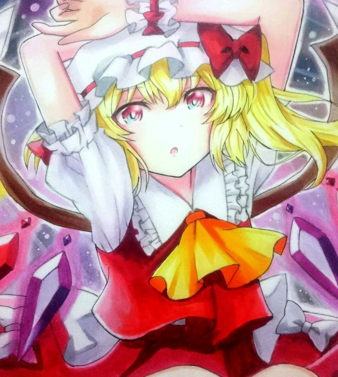 東方プロジェクト フランドール 同人手描き 自筆 イラスト アナログ 手描き 原画 手描きイラスト 売買されたオークション情報 Yahooの商品情報をアーカイブ公開 オークファン Aucfan Com