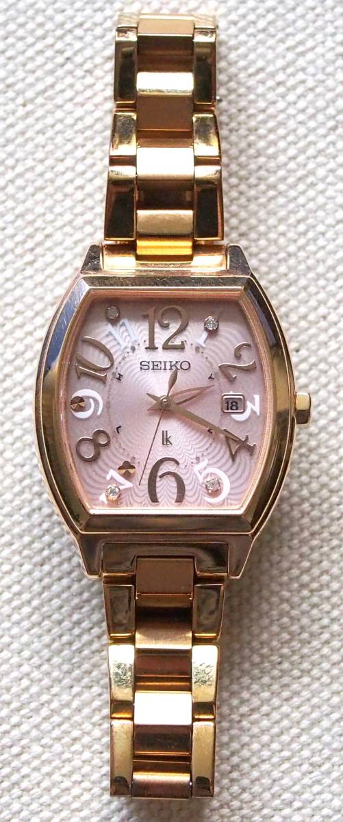 SEIKO セイコー LUKIA ルキア ソーラー電波 ピンク 1B22-0BB0