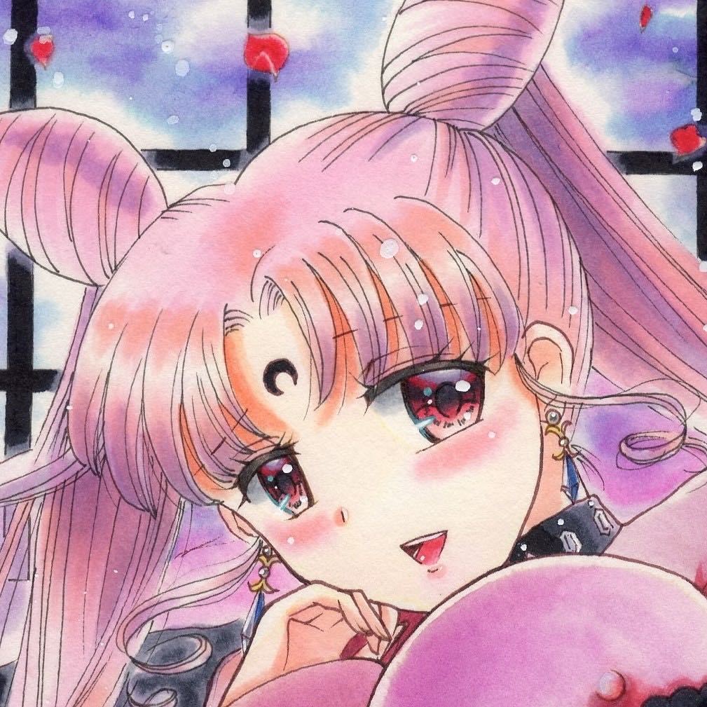 手描きイラスト ブラックレディ ちびうさ B5 セーラームーン同人 スモールレディ アナログ 手描きイラスト 売買されたオークション情報 Yahooの商品情報をアーカイブ公開 オークファン Aucfan Com