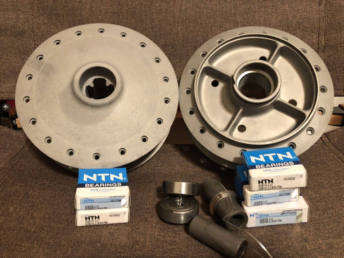定番人気，正規品 ホンダ カブc65 c70 c100 カモメ 行灯 前後 ハブ セット ベアリング ショットブラスト加工品(セット)｜売買されたオークション情報、yahooの商品情報をアーカイブ公開 - オークファン ホンダ用