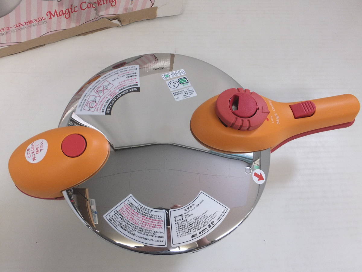 よろづ屋】ほぼ未使用：松居一代プロデュース圧力鍋 Magic Cooking MK-1 3L