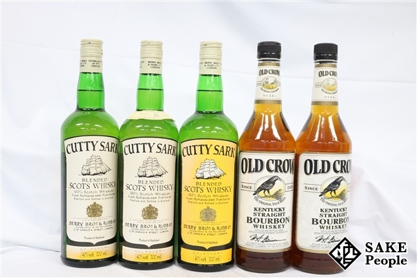 人気セール，大得価 1円 ウイスキー5本セット オールドクロウ 700ml 40％ スコッチ 2本 カティサーク 700ml 40％ バーボン 3本(その他)｜売買されたオークション情報、yahooの商品情報をアーカイブ公開 - オークファン その他