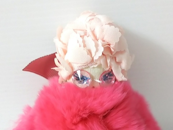 デモデ Demodee キーホルダー チャーム コットン×ファー×金属素材