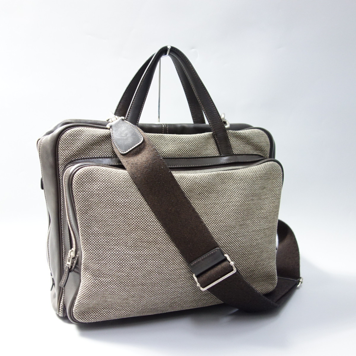 1円 HERMES エルメス カレーシュエクスプレス12H 2WAYビジネスバッグ 