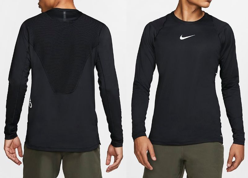 ナイキ NIKE ロングスリーブ JP ロングスリーブ(ブラック) Women\u0027s XL NIKE PRO LS クルー トレーニング トップ 定価8800円 検 ツルサラ素材 ストレッチ 長袖 Tシャツ ランニング ロンティ ブラック 黒
