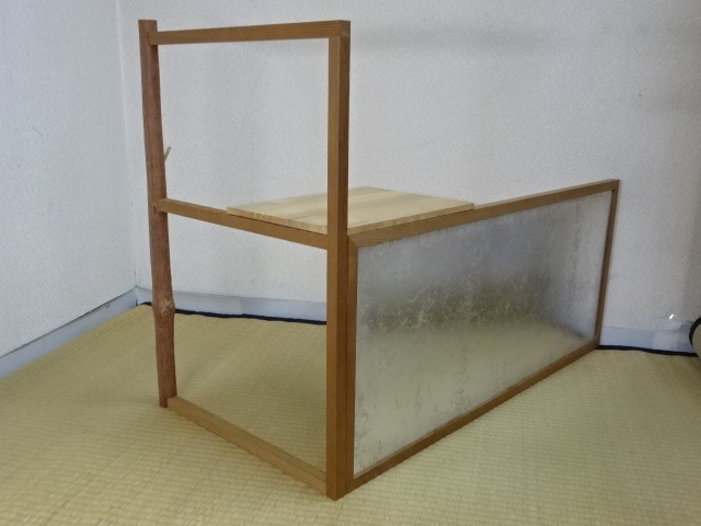 | 組立式ディスプレイお試しセット 3段棚 台目棚 ササガワ 葭棚 1セット入 茶道具 組立式 木目 利休好 祖」 紙箱 通販販売茶道具 （702⑨） 1セット(3個袋入