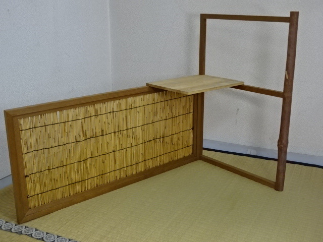 | 組立式ディスプレイお試しセット 3段棚 台目棚 ササガワ 葭棚 1セット入 茶道具 組立式 木目 利休好 祖」 紙箱 通販販売茶道具 （702⑨） 1セット(3個袋入