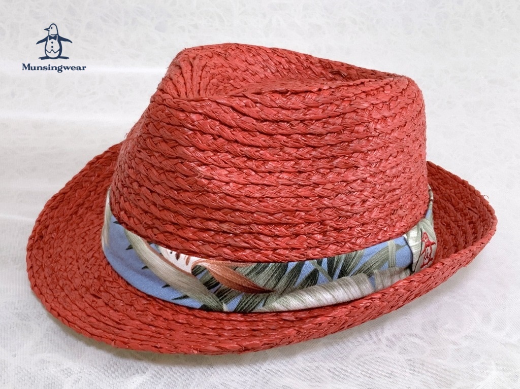 HOT，お買い得 ￥10 870 マンシング Munsingwear 夏夏 ラフィアハット サイズ調整機能付き 中折れ帽 RED(ハット)｜売買されたオークション情報、yahooの商品情報をアーカイブ公開 - オークファン ハット