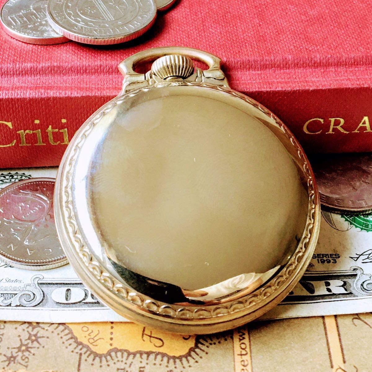 1911年製◇ELGIN 美彫金フルハンター 6S 7石 Gr.289 エルジン懐中時計 