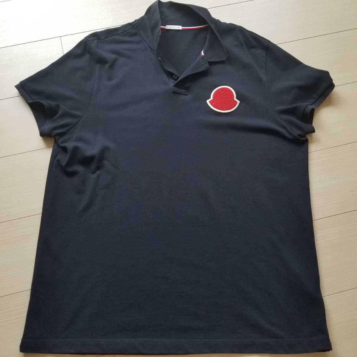 【完売品&XXL】モンクレール　MONCLERポロシャツ MONCLER モンクレール ポロシャツ ロゴ レディース ポロシャツ&frasl;XS&frasl;コットン&frasl;NVY&frasl;無地