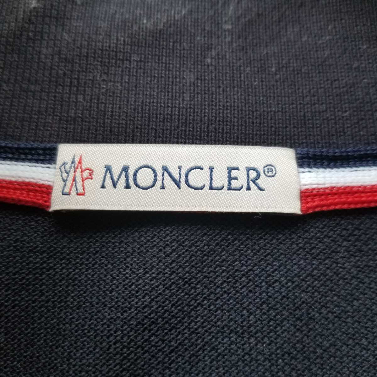 【完売品&XXL】モンクレール　MONCLERポロシャツ MONCLER モンクレール ポロシャツ ロゴ レディース ポロシャツ&frasl;XS&frasl;コットン&frasl;NVY&frasl;無地