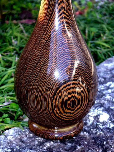 ◎送料無料◎蔵くら◎　鉄刀木　タガヤサン　花器　鶴首　花瓶　◎200427　D17　M　骨董 古玩 アンティーク レトロ
