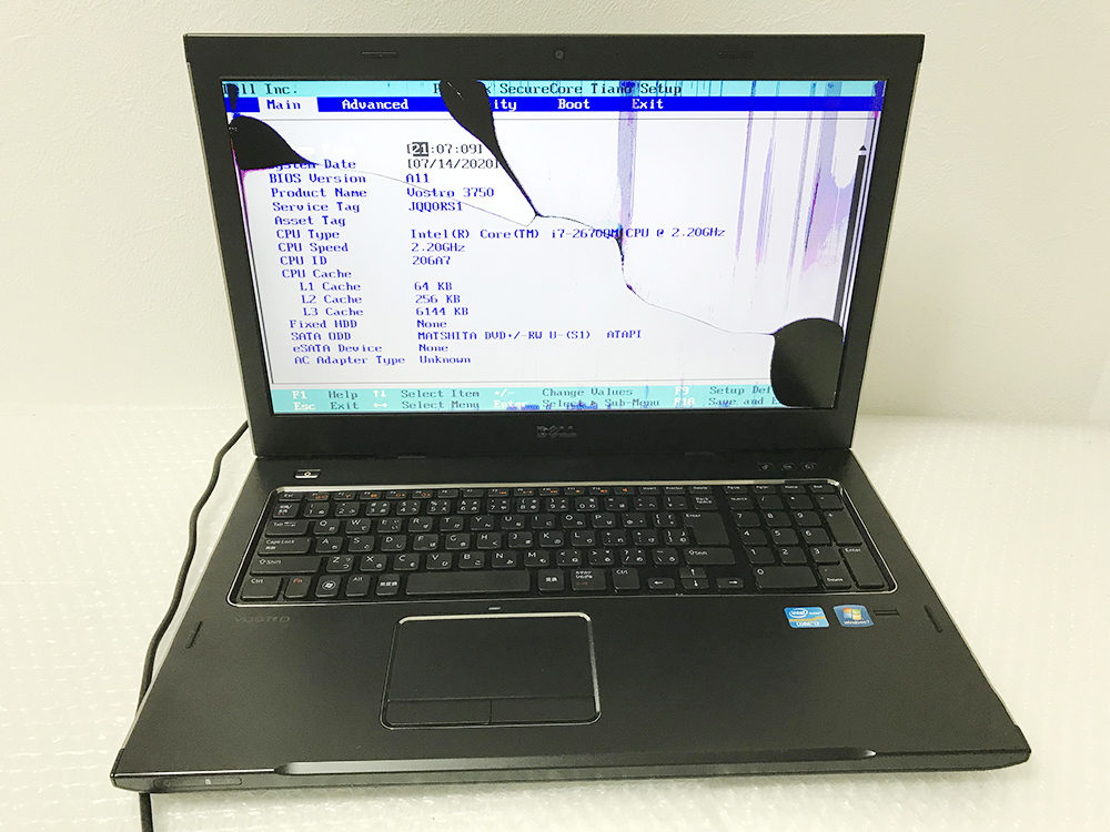 ジャンク☆DELL デル Vostro 3750 Core i7 2670QM 2.20GHz