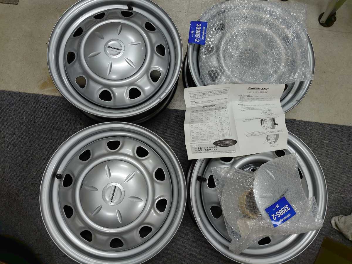 14インチ 5J MV □美品中古4枚SCHWARZ シュヴァルツ 4H 100⁄114.3