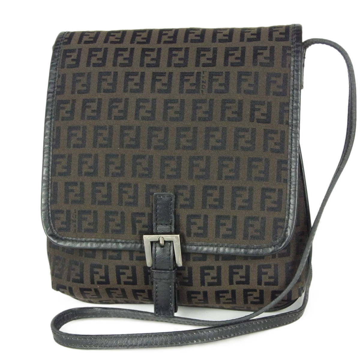  フェンディ FENDI ズッキーノ キャンバス&times;レザー 斜め掛け ロング ショルダー バッグ イタリア製 ダークブラウン 13026bkac(ショルダーバッグ)｜売買されたオークション情報、yahooの商品情 かばん、バッグ