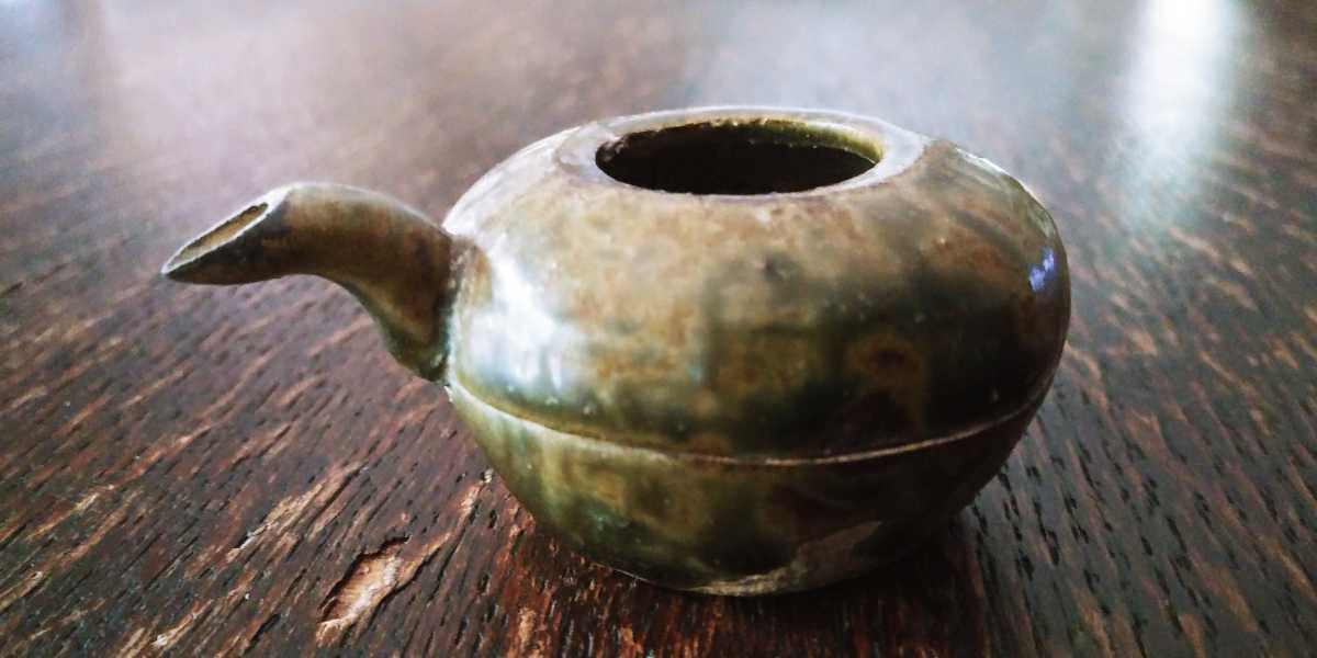 中国　宋時代　青磁水滴