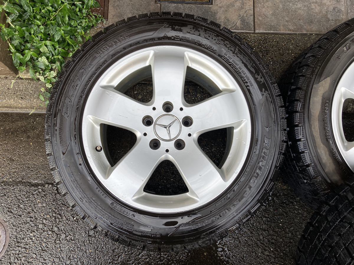 スタッドレスタイヤ　225/55R16　ベンツ純正　ホイールセット 車 スタッドレスタイヤ 225/55R16 ベンツ純正 ホイールセット