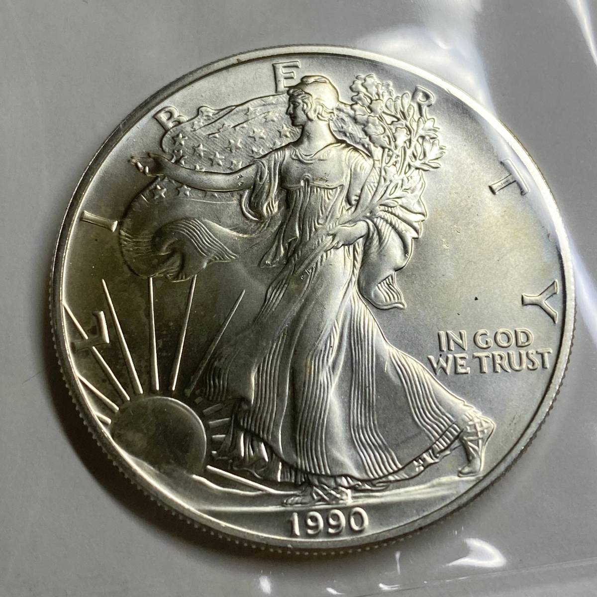 1990年 銀貨 ウォーキングリバティ 1ドル アメリカ - ダラー銀貨 1