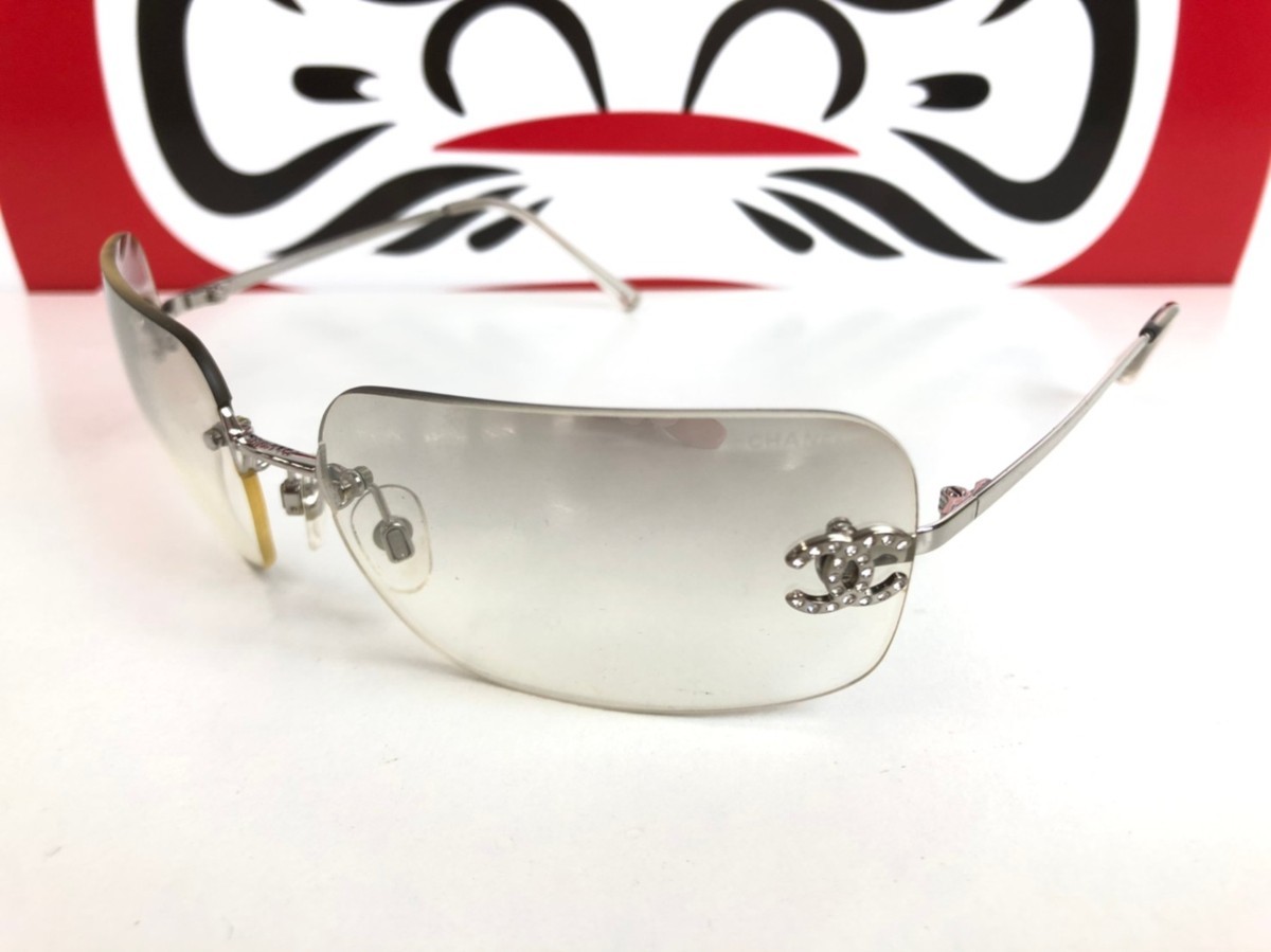CHANEL シャネル サングラス カメリア 縁なし グラデーション ☆CHANEL シャネル サングラス グラデーション フレームレス キラキラ