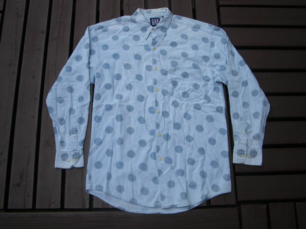 90's GAP ギャップ ビンテージ ヴィンテージ OLD VIN シャツ ドット