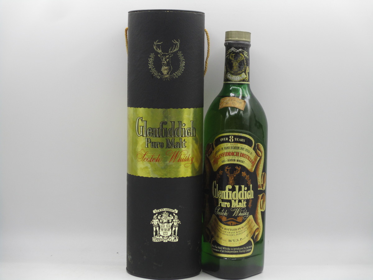 【同梱OK商品】GLENFIDDICH 8年 グレンフィディック ピュアモルト ウイスキー 750ml 43% 箱入 未開封 古酒 X23634 グレンフィディック 8年 ピュアモルト - #164：グレンフィディック 酒の細井
