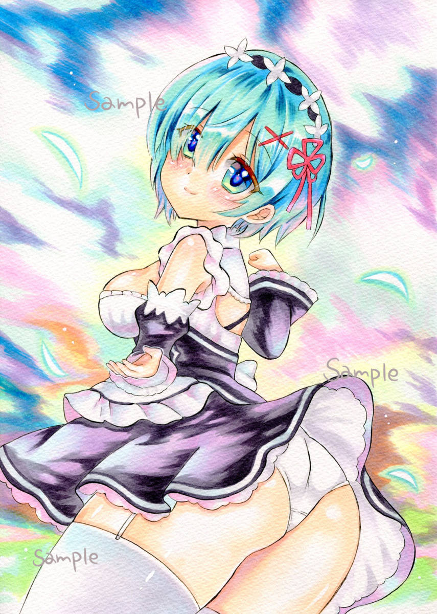 レム 手描きイラスト リゼロ Re ゼロから始める異世界生活 振り返り お尻 直筆 手描きイラスト 売買されたオークション情報 Yahooの商品情報をアーカイブ公開 オークファン Aucfan Com