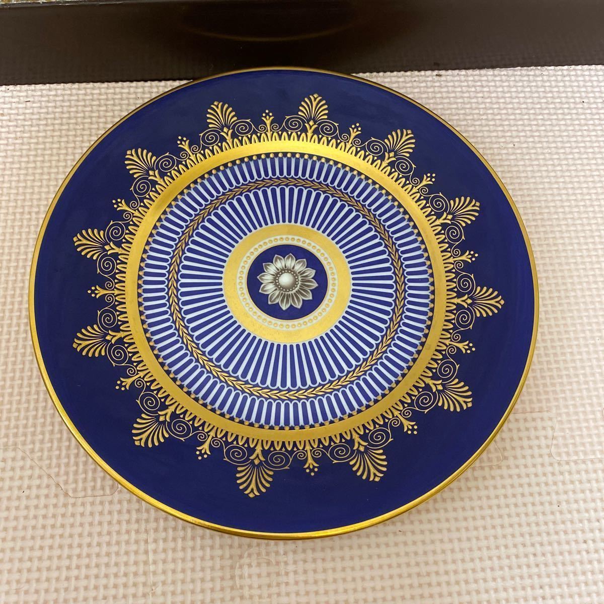 GN138 ウェッジウッド プレステージ アンセミオン ブルー プレート WEDGWOOD 美品 イングランド製 ANTHEMION blue_1