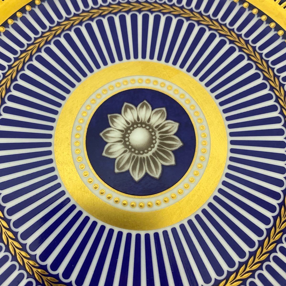 GN138 ウェッジウッド プレステージ アンセミオン ブルー プレート WEDGWOOD 美品 イングランド製 ANTHEMION blue_2