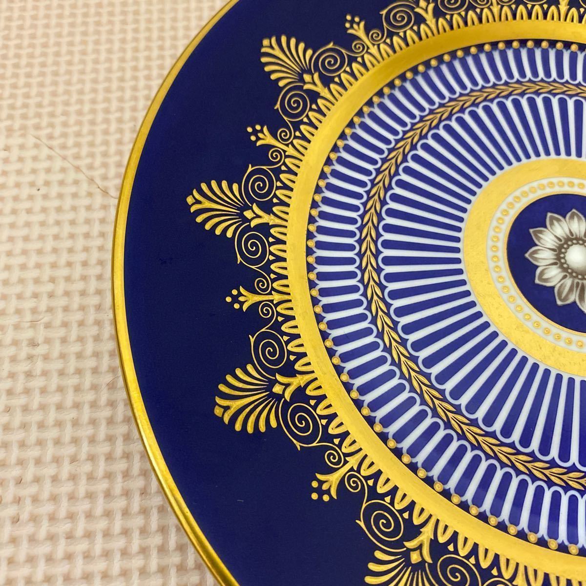 GN138 ウェッジウッド プレステージ アンセミオン ブルー プレート WEDGWOOD 美品 イングランド製 ANTHEMION blue_3