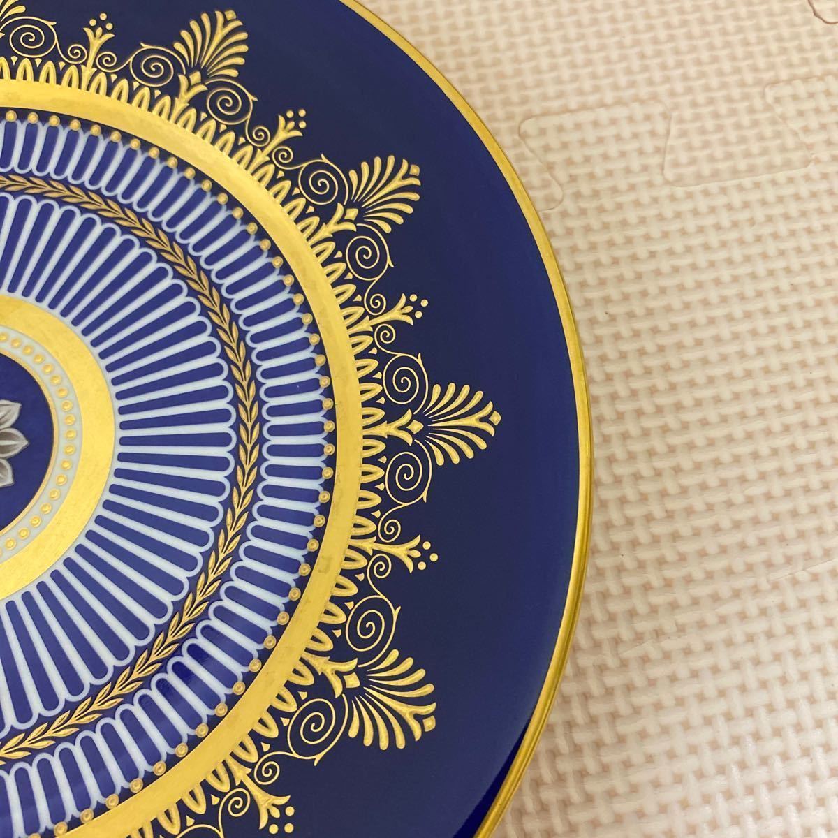 GN138 ウェッジウッド プレステージ アンセミオン ブルー プレート WEDGWOOD 美品 イングランド製 ANTHEMION blue_4